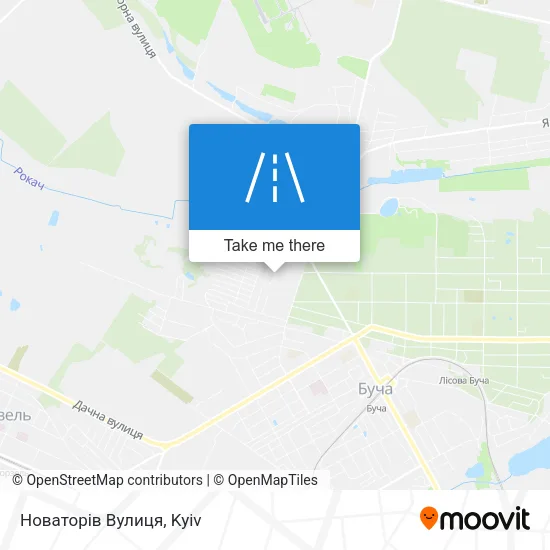 Карта Новаторів Вулиця