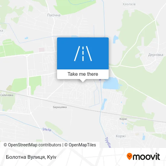 Карта Болотна Вулиця