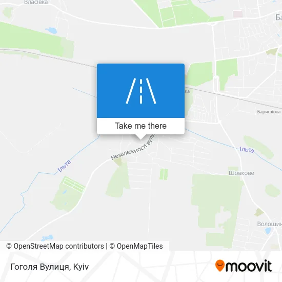 Карта Гоголя Вулиця