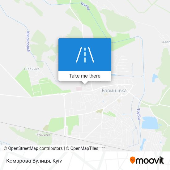 Карта Комарова Вулиця