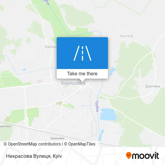 Карта Некрасова Вулиця