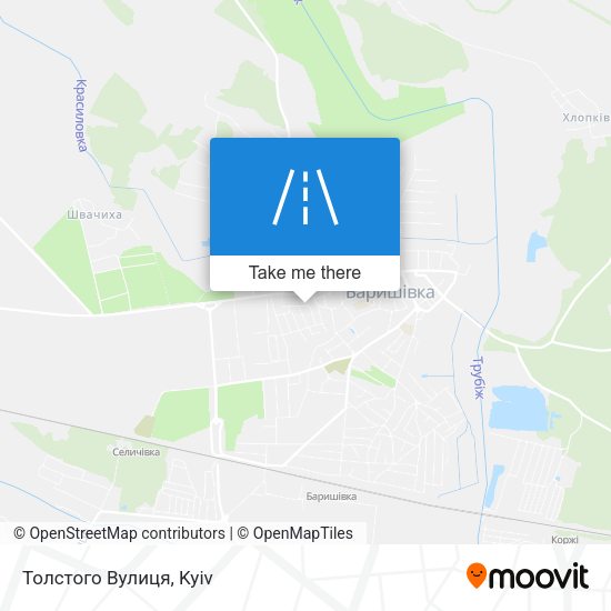 Карта Толстого Вулиця