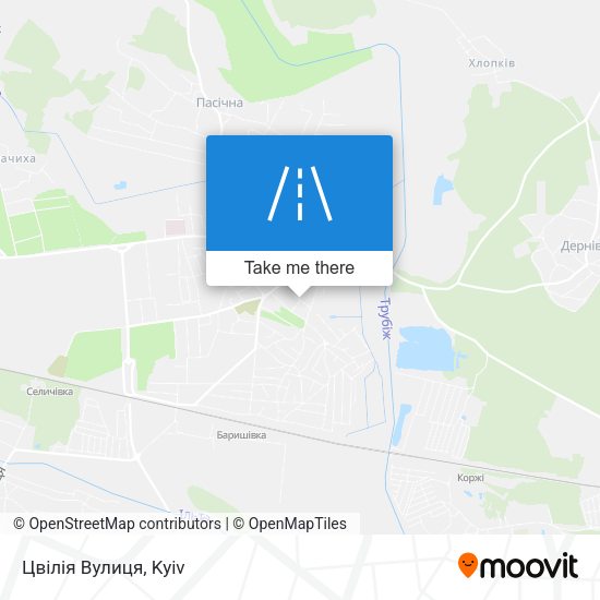 Цвілія Вулиця map