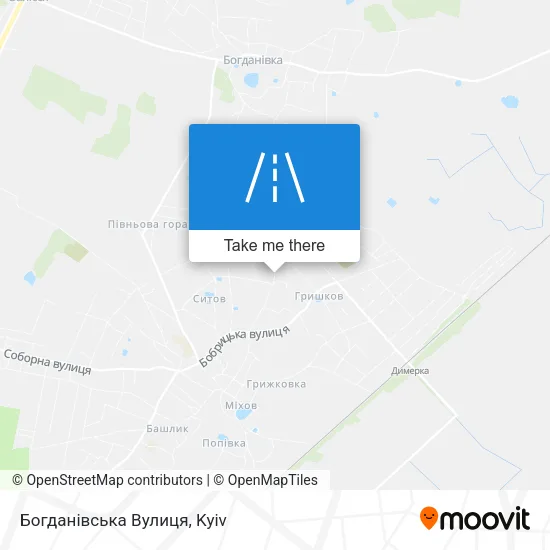 Карта Богданівська Вулиця
