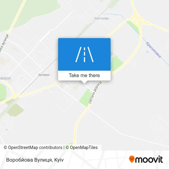 Карта Воробйова Вулиця