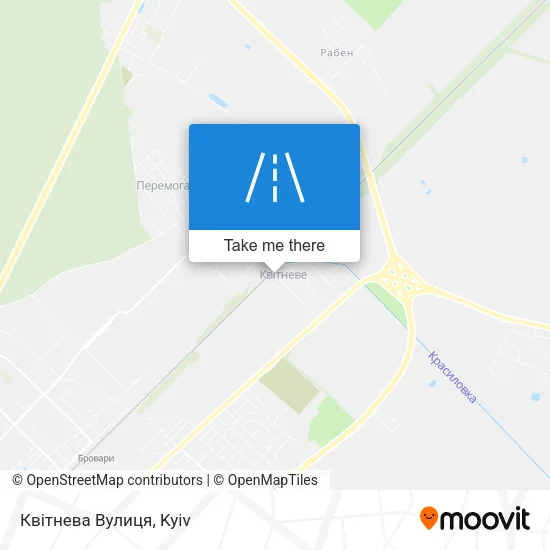 Карта Квітнева Вулиця