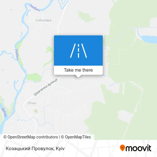 Карта Козацький Провулок