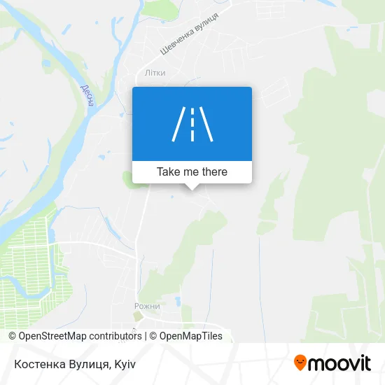 Карта Костенка Вулиця
