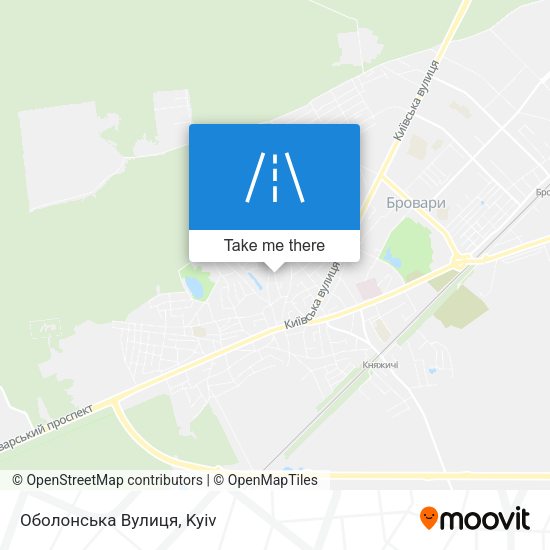 Оболонська Вулиця map