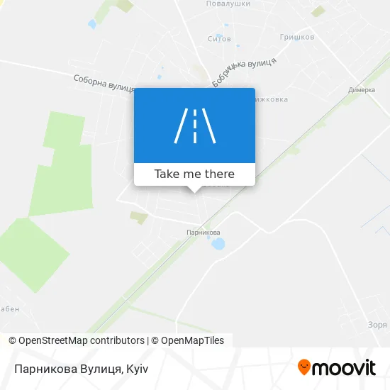 Карта Парникова Вулиця