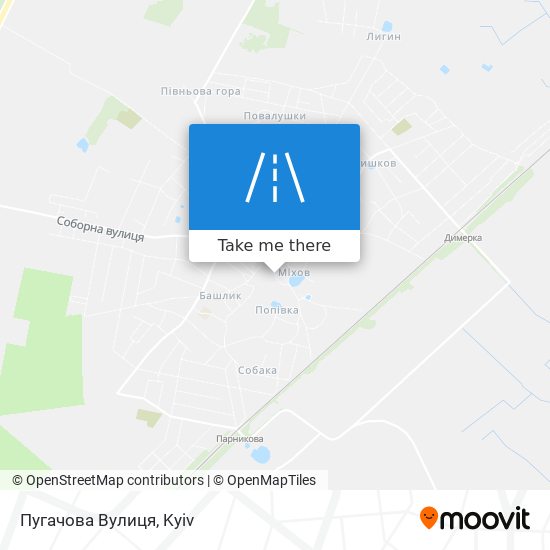 Карта Пугачова Вулиця