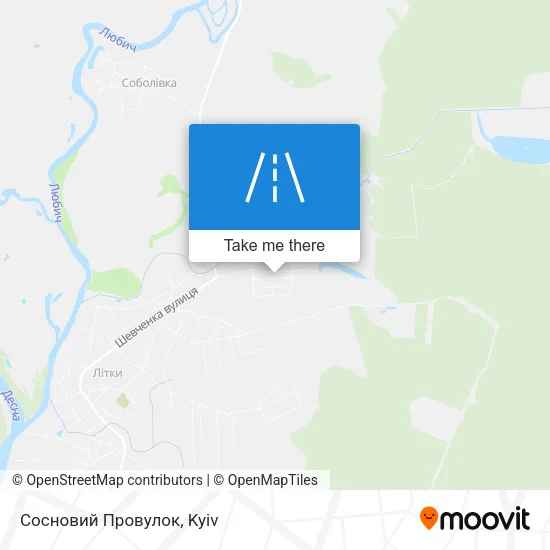 Карта Сосновий Провулок