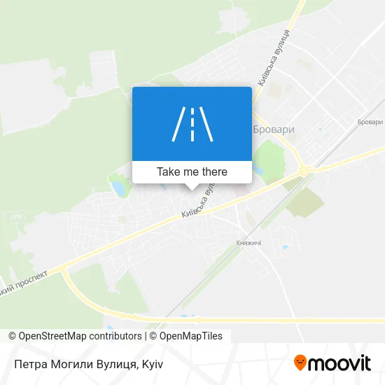 Карта Петра Могили Вулиця