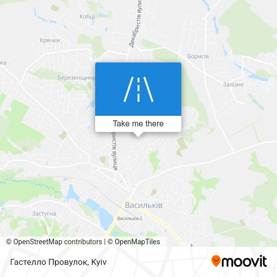 Карта Гастелло Провулок