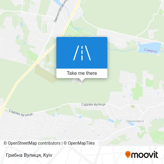 Грибна Вулиця map