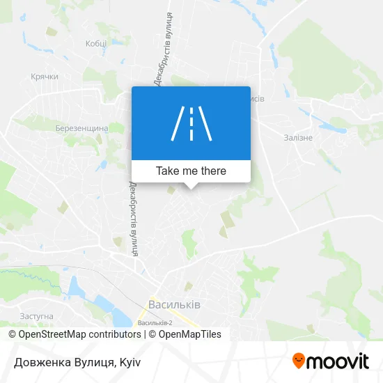 Карта Довженка Вулиця