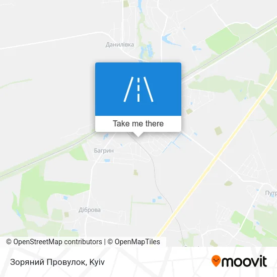 Карта Зоряний Провулок