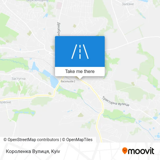 Карта Короленка Вулиця
