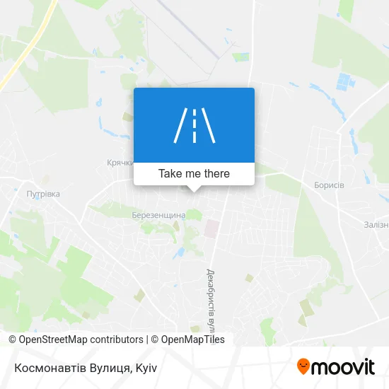 Карта Космонавтів Вулиця