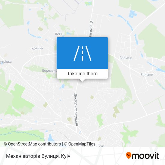 Механізаторів Вулиця map