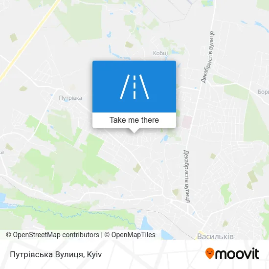 Карта Путрівська Вулиця