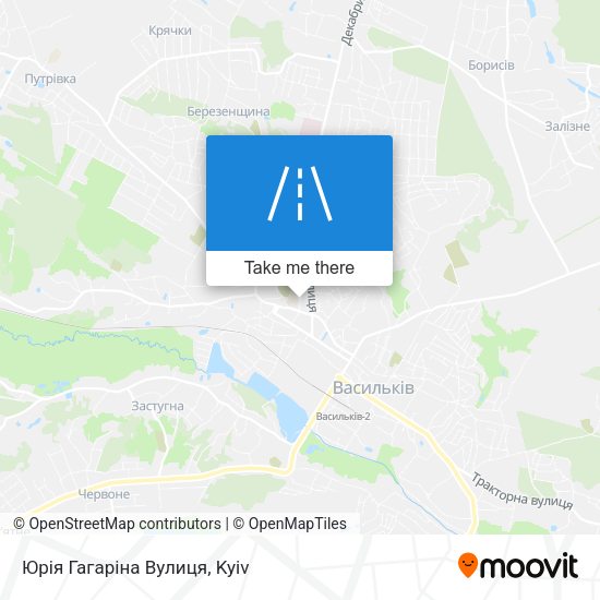 Юрія Гагаріна Вулиця map