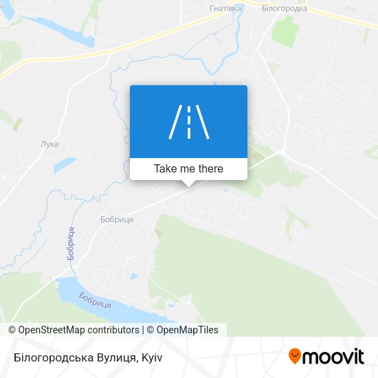 Білогородська Вулиця map