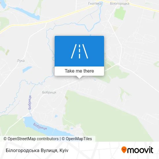 Карта Білогородська Вулиця