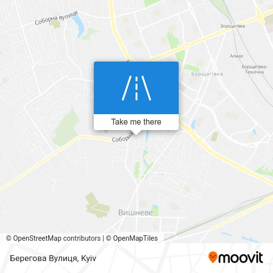 Карта Берегова Вулиця