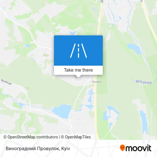 Карта Виноградний Провулок