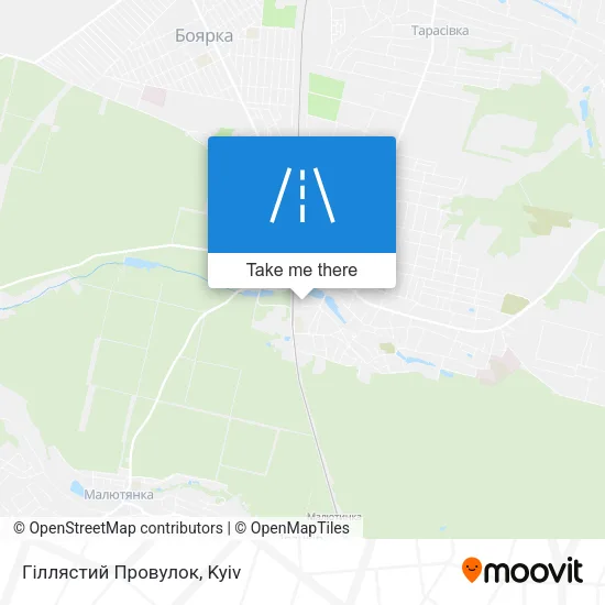 Карта Гіллястий Провулок
