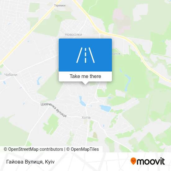 Карта Гайова Вулиця
