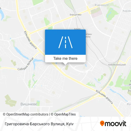 Карта Григоровича-Барського Вулиця