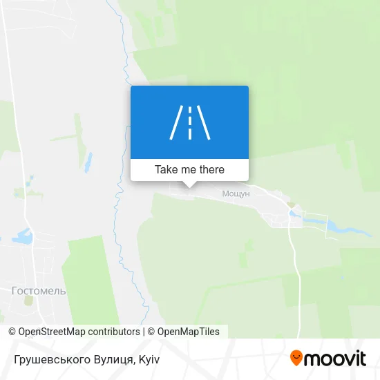 Карта Грушевського Вулиця