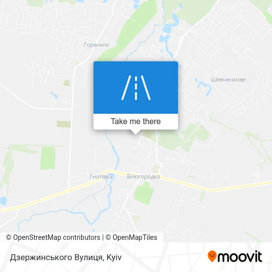 Карта Дзержинського Вулиця