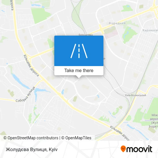 Карта Жолудєва Вулиця
