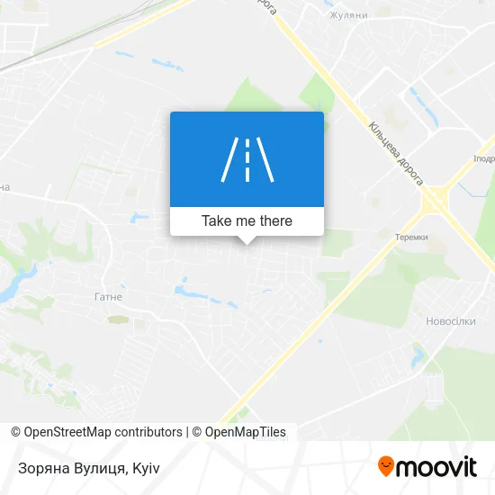 Карта Зоряна Вулиця
