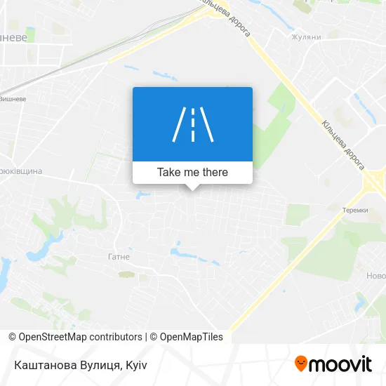 Карта Каштанова Вулиця