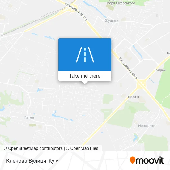 Карта Кленова Вулиця