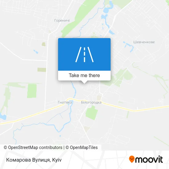 Карта Комарова Вулиця