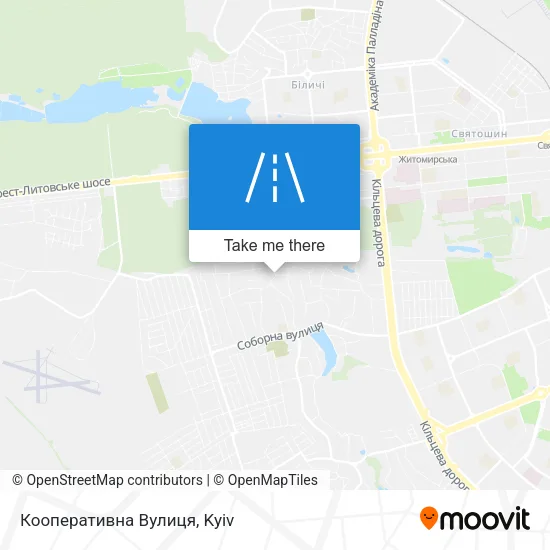 Карта Кооперативна Вулиця