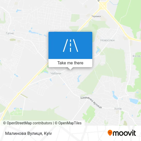 Карта Малинова Вулиця
