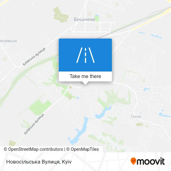 Карта Новосільська Вулиця