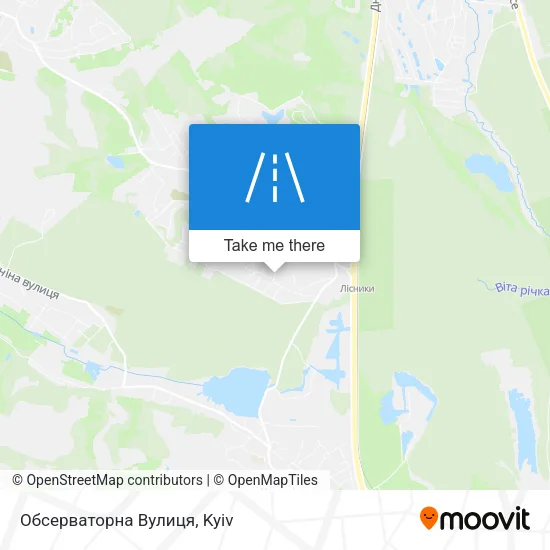 Карта Обсерваторна Вулиця