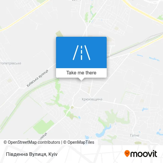 Карта Південна Вулиця