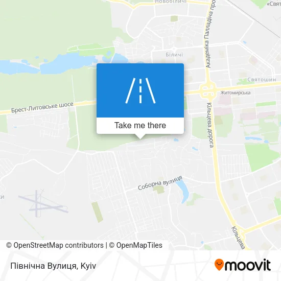Карта Північна Вулиця