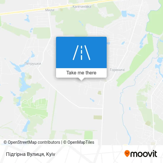Карта Підгірна Вулиця