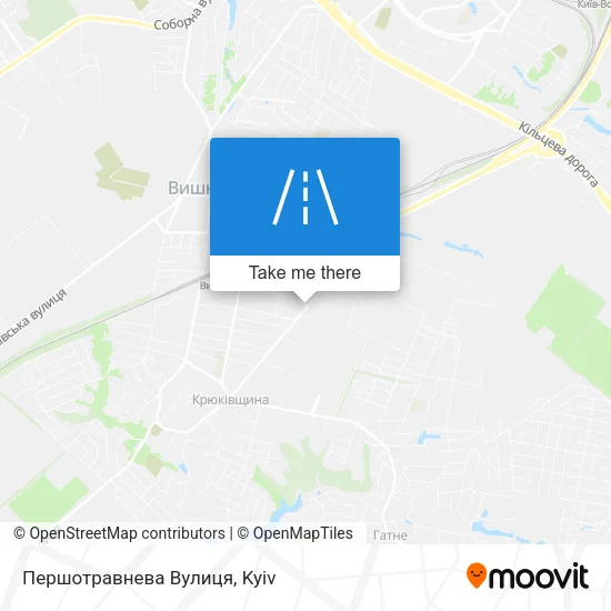 Карта Першотравнева Вулиця