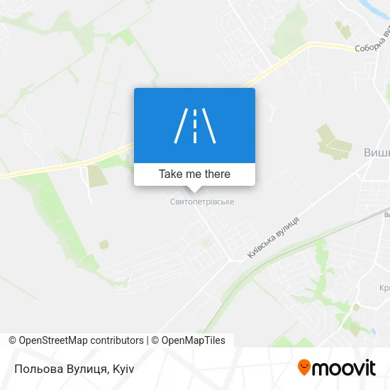 Карта Польова Вулиця