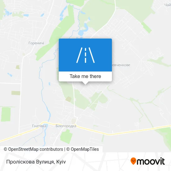 Карта Проліскова Вулиця